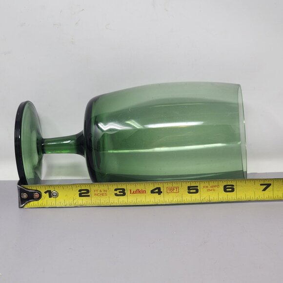 Vintage‎ Emerald Green Gorham Crystal Goblets Set Of 2 - Picture 7 of 8